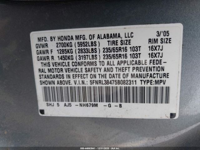 Honda Odyssey Ex Image 8