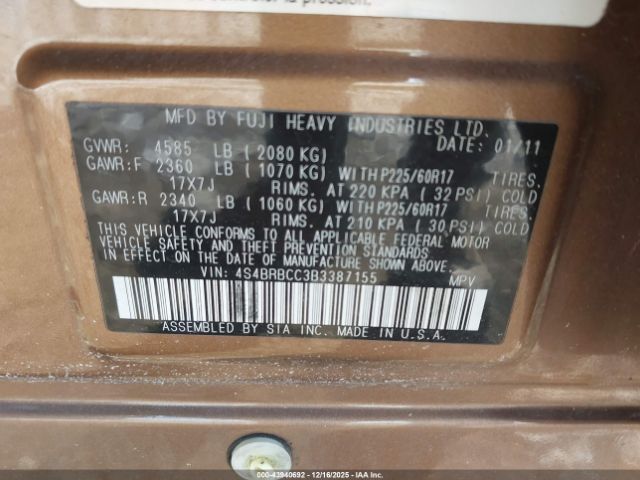 Subaru Outback 2.5i Premium Image 9