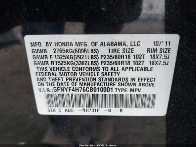 Honda Pilot Ex-l Image 14