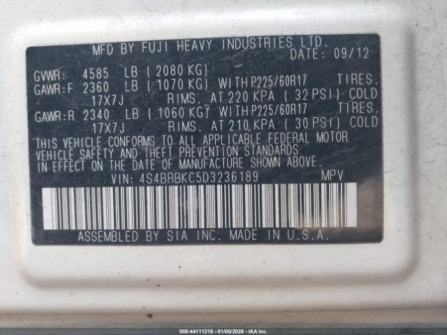 Subaru Outback 2.5i Limited Image 13