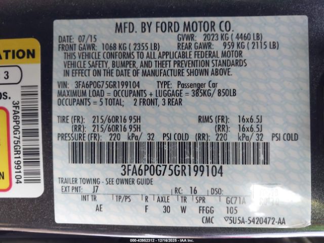 Ford Fusion S Image 6