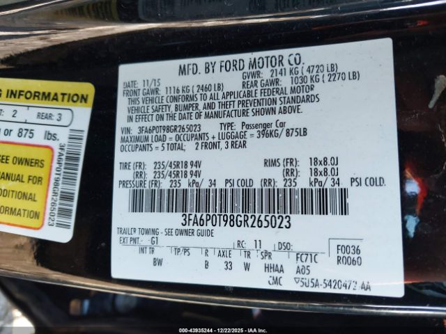 Ford Fusion Se Image 14